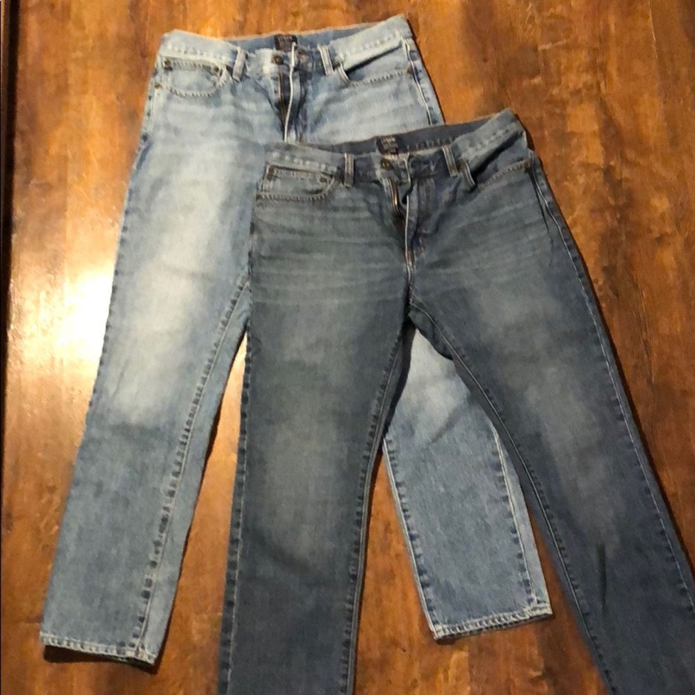 2Jeans for 1! J.Crew The Driggs Straight Leg 32x30